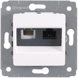 GNIAZDO TELEINFORMATYCZNE RJ11/RJ45 KAT.6 UTP BIAŁE CARIVA - 773640 - LEGRAND