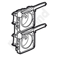GNIAZDO PODWÓJNE PIONOWE 2X2P+Z BIAŁY/ ECRU 16A-250V~ PLEXO55  - 069643 - LEGRAND