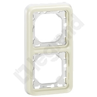 UCHWYT PODWÓJNY PIONOWY DO INSTALACJI PODTYNKOWEJ BIAŁY/ ECRU PLEXO55  - 069696 - LEGRAND