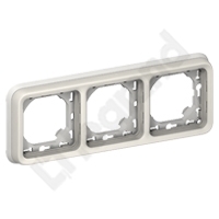 UCHWYT POTRÓJNY POZIOMY DO INSTALACJI PODTYNKOWEJ BIAŁY/ ECRU PLEXO55  - 069698 - LEGRAND