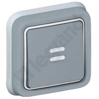 PRZYCISK PODŚWIETLANY SZARY 10AX-250V~ - KOMPLET PODTYNKOWY PLEXO55  - 069821 - LEGRAND