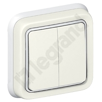 ŁĄCZNIK SCHODOWY BIAŁY/ ECRU 10AX-250V~ - KOMPLET PODTYNKOWY PLEXO55  - 069855 - LEGRAND