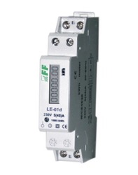 LICZNIK ENERGII ELEKTRYCZNEJ 1 FAZOWY 5/45A 230V 50HZ WYŚWIETLACZ LED LE-01D - LE-01D - F&F