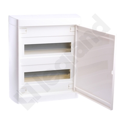 ROZDZIELNIA TWORZYWO 2X12 MODUŁY N/T IP40 LISTWY PRZYŁ N+PE DRZWI BIAŁE NEDBOX - 601237 - LEGRAND