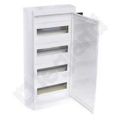 ROZDZIELNIA TWORZYWO 4X12 MODUŁY N/T IP40 LISTWY PRZYŁ N+PE DRZWI BIAŁE NEDBOX - 601239 - LEGRAND