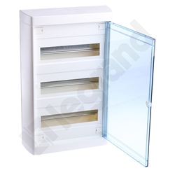 ROZDZIELNIA TWORZYWO 3X12 MODUŁY N/T IP40 LISTWY PRZYŁ N+PE DRZWI PRZEZR NEDBOX - 601248 - LEGRAND