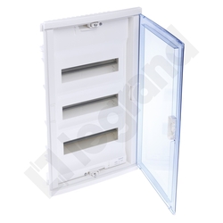 ROZDZIELNIA TWORZYWO 3X12 MODUŁY P/T IP40 LISTWY PRZYŁ N+PE DRZWI PRZEZR RWN - 602423 - LEGRAND