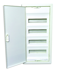 ROZDZIELNIA METAL 4X12 MODUŁY P/T IP40 LISTWY PRZYŁ N+PE DRZWI METAL RWN - 602434 - LEGRAND