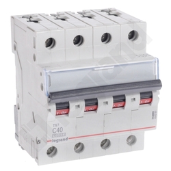 WYŁĄCZNIK NADPRĄDOWY C 40A 4 POLOWY CHARAKTERYSTYKA C S314 - 404260 - LEGRAND