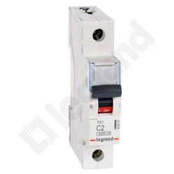 WYŁĄCZNIK NADPRĄDOWY C 2A 1 POLOWY CHARAKTERYSTYKA C S301 - 403427 - LEGRAND