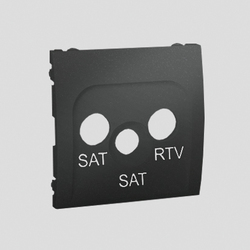 POKRYWA GNIAZDA ANTENOWEGO RTV-SAT-SAT GRAFIT MATOWY SIMON CLASSIC - MAS2P/28 - KONTAKT SIMON