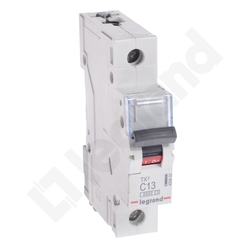 WYŁĄCZNIK NADPRĄDOWY C 13A 1 POLOWY CHARAKTERYSTYKA C S301 - 403433 - LEGRAND