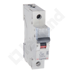 WYŁĄCZNIK NADPRĄDOWY C 50A 1 POLOWY CHARAKTERYSTYKA C S301 - 403439 - LEGRAND
