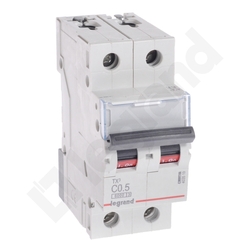 WYŁĄCZNIK NADPRĄDOWY C 0.5A 2 POLOWY CHARAKTERYSTYKA C S302 - 403519 - LEGRAND