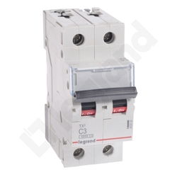 WYŁĄCZNIK NADPRĄDOWY C 3A 2 POLOWY CHARAKTERYSTYKA C S302 - 403522 - LEGRAND