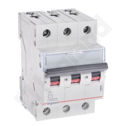 WYŁĄCZNIK NADPRĄDOWY C 1A 3 POLOWY CHARAKTERYSTYKA C S303 - 403537 - LEGRAND