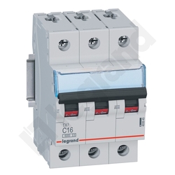 WYŁĄCZNIK NADPRĄDOWY C 16A 3 POLOWY CHARAKTERYSTYKA C S303 - 403545 - LEGRAND