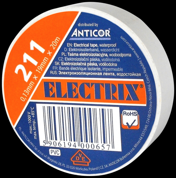 TAŚMA 19/20 BIAŁA ANTICOR ELECTRIX 211 - PE-2112005-0019020 - ANTICOR