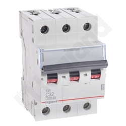 WYŁĄCZNIK NADPRĄDOWY C 32A 3 POLOWY CHARAKTERYSTYKA C S303 - 403548 - LEGRAND