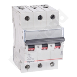 WYŁĄCZNIK NADPRĄDOWY C 50A 3 POLOWY CHARAKTERYSTYKA C S303 - 403550 - LEGRAND