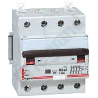 WYŁĄCZNIK RÓŻNICOWY Z CZŁONEM NADPRĄDOWYM C 25A 300MA 4-POLOWY TYP AC CHARAKTERYSTYKA C SERII DX3 P 314 - 411207 - LEGRAND