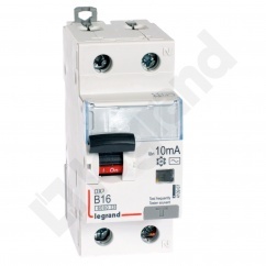 WYŁĄCZNIK RÓŻNICOWY Z CZŁONEM NADPRĄDOWYM B 16A/10MA 2 POLOWY TYP AC CHARAKTERYSTYKA B P312 - 410907 - LEGRAND