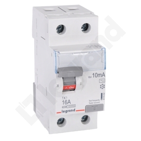 WYŁĄCZNIK RÓŻNICOWY Z CZŁONEM NADPRĄDOWYM B 10A/30MA 2 POLOWY TYP AC CHARAKTERYSTYKA B P312 - 410919 - LEGRAND