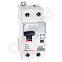 WYŁĄCZNIK RÓŻNICOWY Z CZŁONEM NADPRĄDOWYM C 10A/30MA 2 POLOWY TYP A CHARAKTERYSTYKA C P312 - 411059 - LEGRAND