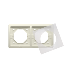 RAMKA PODWÓJNA DO WERSJI BRYZGOSZCZELNEJ IP44 BEŻ SIMON BASIC STANDARD - BMR2B/12 - KONTAKT SIMON