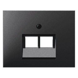 ELEMENT CENTRALNY DO GNIAZDA PRZYŁĄCZENIOWEGO UAE PODWÓJNEGO ANTRACYT MAT LAKIEROWANY K.1 - 14097006 - HAGER - BERKER