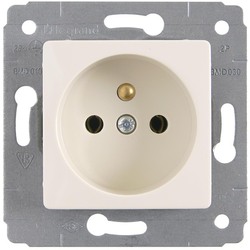 GNIAZDO POJEDYNCZE Z UZIEMIENIEM 2P+Z 16A KREMOWE CARIVA - 773724 - LEGRAND