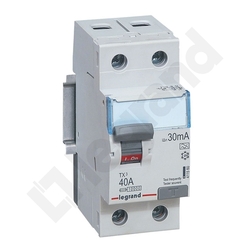 WYŁĄCZNIK RÓŻNICOWY 40A/30MA 2 POLOWY TYP A P302 - 411560 - LEGRAND