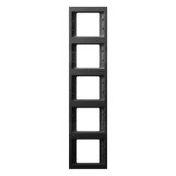RAMKA PIĘCIOKROTNA PIONOWA ANTRACYT MAT LAKIEROWANY K.1 - 13537006 - HAGER - BERKER