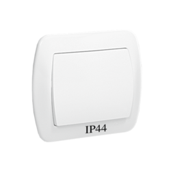 ŁĄCZNIK JEDNOBIEGUNOWY BRYZGOSZCZELNY IP44 BIAŁY SIMON AKORD - AW1B/11 - KONTAKT SIMON