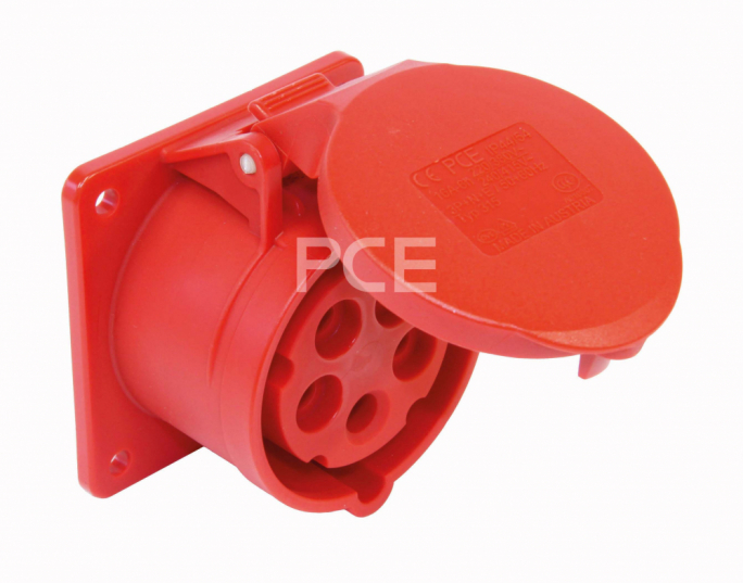 GNIAZDO 16A 3P+Z+N 400V TABLICOWE PROSTE IP44 75X75MM - 315-6f7 - PCE