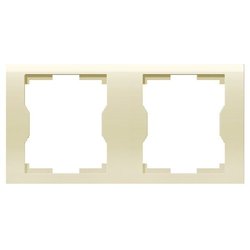 RAMKA PODWÓJNA POZIOMA KREMOWY QUATTRO - 1172-01 - ELEKTRO-PLAST NASIELSK