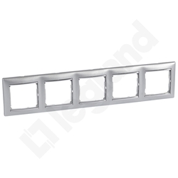 RAMKA PIĘCIOKROTNA POZIOMA ALUMINIUM/SREBRO VALENA  - 770355 - LEGRAND