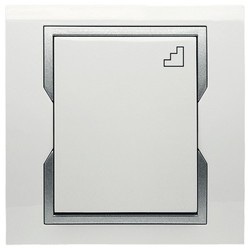 ŁĄCZNIK SCHODOWY MODUŁ BIAŁY + SREBRNY QUATTRO - 1112-10 - ELEKTRO-PLAST NASIELSK
