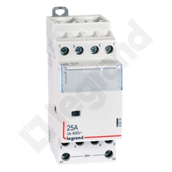 STYCZNIK MODUŁOWY 25A AC1 4 BIEGUNY 4NO STEROWANIE 24V AC SM425 - 412510 - LEGRAND