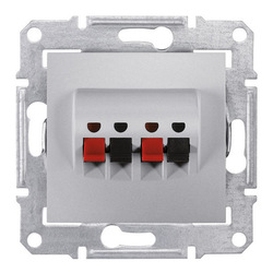 GNIAZDO PODWÓJNE GŁOŚNIKOWE ALUMINIUM SEDNA  - SDN5400160 - SCHNEIDER ELECTRIC