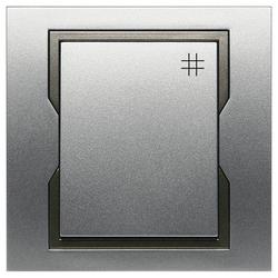 ŁĄCZNIK KRZYŻOWY SREBRNY + GRAFITOWY ELEMENT ZDOBNICZY ŁPT QUATTRO - 1115-06 - ELEKTRO-PLAST NASIELSK