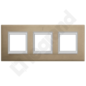 RAMKA PROSTKOĄTNA PIONOWA 3X2 MODUŁY BRUSHED TITANIUM AXOLUTE - HA4802/3NX - LEGRAND