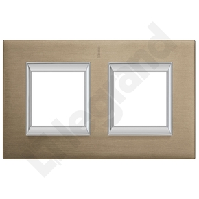 RAMKA PROTOKĄTNA PIONOWA 2X2 MODUŁY BRUSHED TITANIUM AXOLUTE - HA4802/2NX - LEGRAND