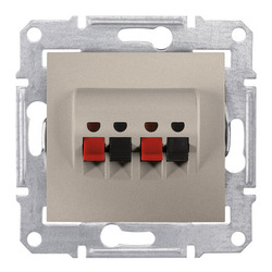GNIAZDO PODWÓJNE GŁOŚNIKOWE SATYNA SEDNA  - SDN5400168 - SCHNEIDER ELECTRIC