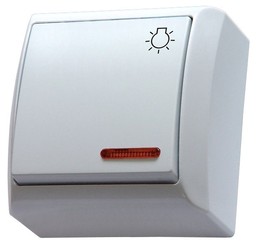 ŁĄCZNIK ZWIERNY "ŚWIATŁO" PODŚWIETLANY IP20 BIS - ŁN-5BS/00 - OSPEL
