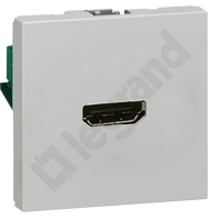 GNIAZDO HDMI TYP A - 2 MODUŁY ALUMINIUM MOSAIC  - 079275 - LEGRAND