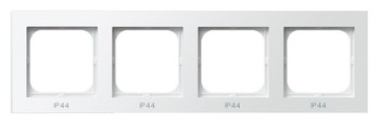 RAMKA POCZWÓRNA DO ŁĄCZNIKÓW IP-44 BIAŁA SONATA  - RH-4R/00 - OSPEL