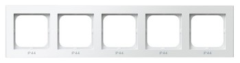 RAMKA PIĘCIOKROTNA DO ŁĄCZNIKÓW IP-44 BIAŁA SONATA  - RH-5R/00 - OSPEL