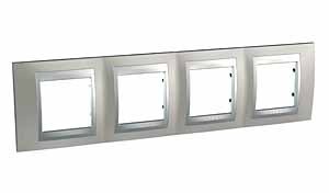 RAMKA POCZWRNA POZIOMA NIKIEL MAT UNICA TOP - MGU66.008.039 - SCHNEIDER ELECTRIC