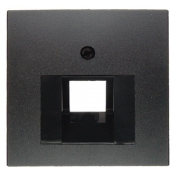 ELEMENT CENTRALNY DO GNIAZDA PRZYŁĄCZENIOWEGO UAE POJEDYNCZEGO ANTRACYT B.KWADRAT/B.3/B.7  - 14071606 - HAGER - BERKER